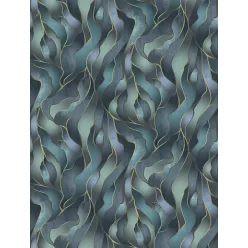   Decoprint Feature Walls vinyl, vlies anyagú, kék, zöld színű, hullámos, Modern poszter