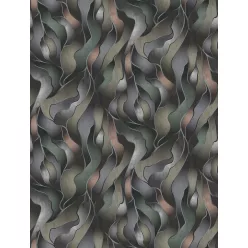   Decoprint Feature Walls vinyl, vlies anyagú, szürke, zöld, barna színű, hullámos, Modern poszter