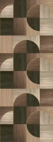 Decoprint Feature Walls vinyl, vlies anyagú, barna, fekete színű, geometriai, Modern poszter