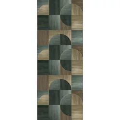  Decoprint Feature Walls vinyl, vlies anyagú, zöld, barna színű, geometriai, Modern poszter