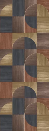 Decoprint Feature Walls vinyl, vlies anyagú, fekete, barna színű, geometriai, Modern poszter