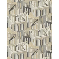   Decoprint Feature Walls vinyl, vlies anyagú, szürke, barna színű, épület, Modern poszter
