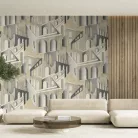 Decoprint Feature Walls vinyl, vlies anyagú, szürke, barna színű, épület, Modern poszter