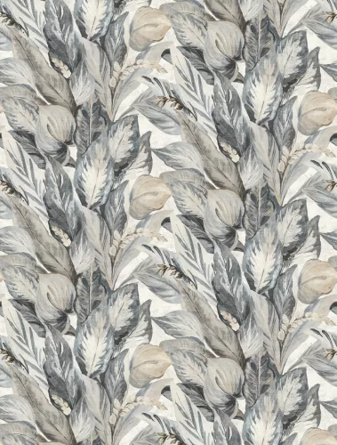 Decoprint Feature Walls vinyl, vlies anyagú, szürke, beige, fehér színű, leveles, Modern poszter