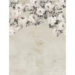   Decoprint Feature Walls vinyl, vlies anyagú, beige, fehér, szürke színű, virágos, Modern poszter