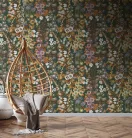 Decoprint Feature Walls vinyl, vlies anyagú, lila, narancssárga, mályva, kék, sárga színű, virágos, Modern poszter