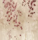 Decoprint Feature Walls vinyl, vlies anyagú, beige, bordó színű, leveles, Modern poszter