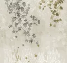 Decoprint Feature Walls vinyl, vlies anyagú, szürke, zöld színű, leveles, Modern poszter