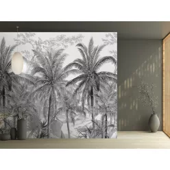   Decoprint Feature Walls vinyl, vlies anyagú, fekete, fehér színű, fás, Modern poszter