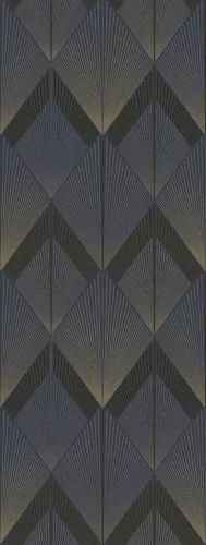 Decoprint Feature Walls vinyl, vlies anyagú, kék, barna színű, geometriai, Modern poszter
