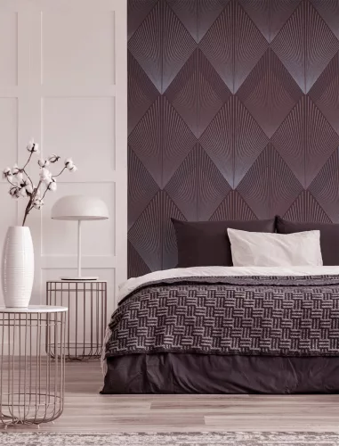Decoprint Feature Walls vinyl, vlies anyagú, lila, bordó színű, geometriai, Modern poszter