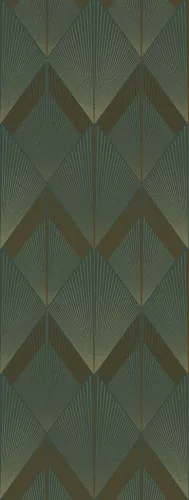 Decoprint Feature Walls vinyl, vlies anyagú, zöld, barna színű, geometriai, Modern poszter