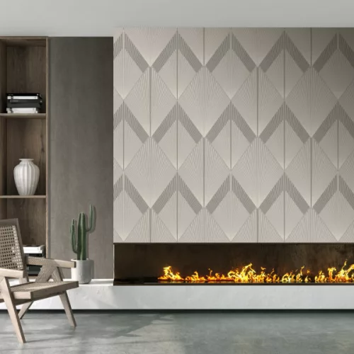 Decoprint Feature Walls vinyl, vlies anyagú, szürke színű, geometriai, Modern poszter