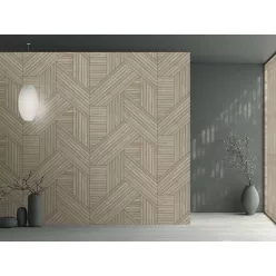   Decoprint Feature Walls vinyl, vlies anyagú, homok színű, geometriai, famintás, Modern poszter
