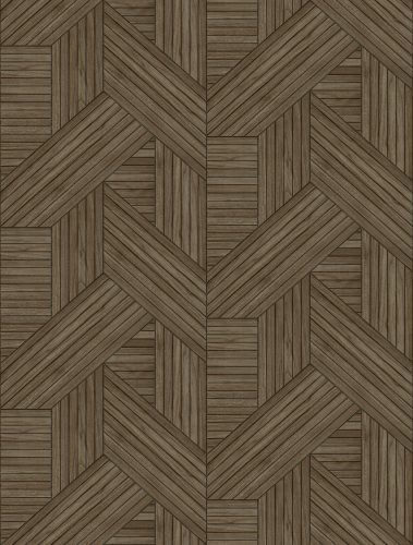 Decoprint Feature Walls vinyl, vlies anyagú, barna színű, geometriai, famintás, Modern poszter
