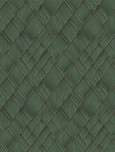 Decoprint Feature Walls vinyl, vlies anyagú, zöld színű, geometriai, Modern poszter
