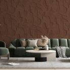 Decoprint Feature Walls vinyl, vlies anyagú, barna színű, 3d, geometriai, Modern poszter