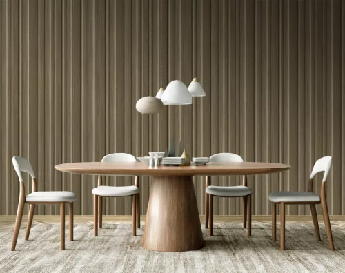 Decoprint Feature Walls vinyl, vlies anyagú, barna színű, csíkos, 3d, Modern poszter
