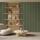 Decoprint Feature Walls vinyl, vlies anyagú, zöld színű, csíkos, 3d, Modern poszter