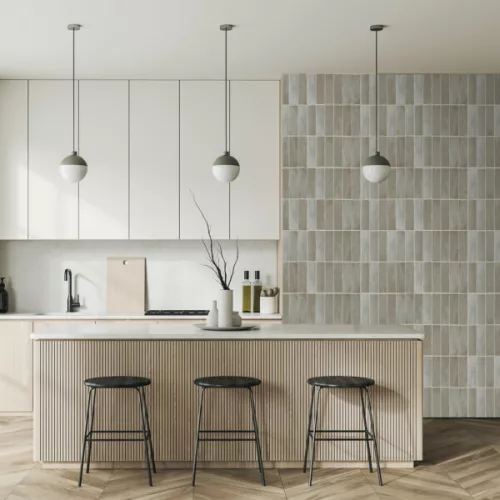 Decoprint Feature Walls vinyl, vlies anyagú, szürke, barna színű, csempe, Modern poszter