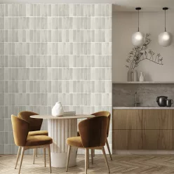   Decoprint Feature Walls vinyl, vlies anyagú, törtfehér, barna színű, csempe, Modern poszter