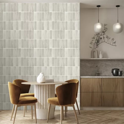 Decoprint Feature Walls vinyl, vlies anyagú, törtfehér, barna színű, csempe, Modern poszter
