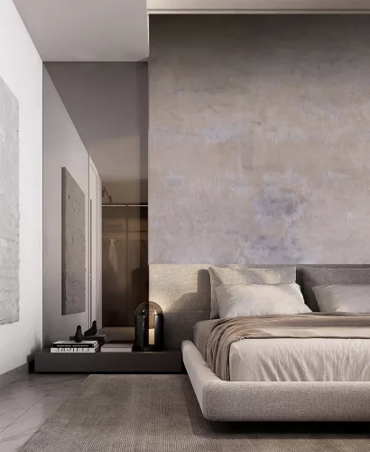 Decoprint Feature Walls vinyl, vlies anyagú, lila, mályva színű, betonhatású, foltos, Modern poszter