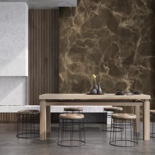 Decoprint Feature Walls vinyl, vlies anyagú, barna színű, márványos, Modern poszter