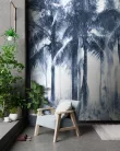 Decoprint Feature Walls vinyl, vlies anyagú, kék, fehér  színű, fás, Modern poszter