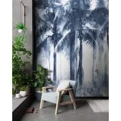   Decoprint Feature Walls vinyl, vlies anyagú, kék, fehér  színű, fás, Modern poszter