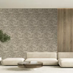   Decoprint Feature Walls vinyl, vlies anyagú, homok színű, téglamintás, Modern poszter
