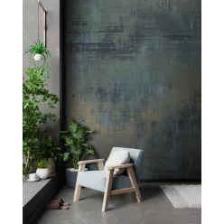   Decoprint Feature Walls vinyl, vlies anyagú, kék, mustársárga színű, foltos, Modern poszter
