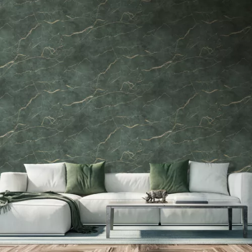 Decoprint Feature Walls vinyl, vlies anyagú, zöld, beige színű, márványos, Modern poszter