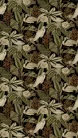 Decoprint Feature Walls vinyl, vlies anyagú, fekete, zöld, beige, barna színű, madaras, leveles, Modern poszter