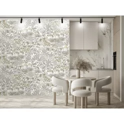   Decoprint Feature Walls vinyl, vlies anyagú, barna, szürke, fehér színű, növényes , Modern poszter