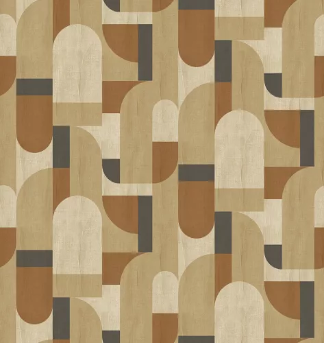 Decoprint Feature Walls vinyl, vlies anyagú, barna, szürke színű, geometriai, Modern poszter