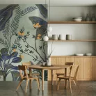 Decoprint Feature Walls vinyl, vlies anyagú, kék, zöld, sárga, barna színű, növényes , Modern poszter