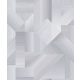 ICH TexStyle vlies anyagú szürke, gyöngyház színű famintás, geometriai modern tapéta