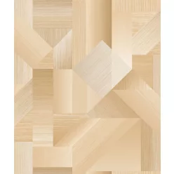   ICH TexStyle vlies anyagú barna, beige, okker színű famintás, geometriai modern tapéta