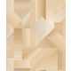 ICH TexStyle vlies anyagú barna, beige, okker színű famintás, geometriai modern tapéta