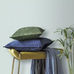   ICH Small Prints vlies anyagú fehér, türkiz színű geometriai romantikus tapéta
