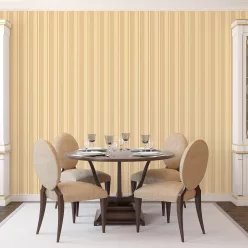   Galerie Palazzo 2 vinyl, vlies anyagú, beige, barna színű, csíkos, Klasszikus tapéta