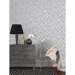   Galerie SPECIAL FX 2 vinyl, vlies anyagú, szürke, ezüst színű, 3d, geometriai, Modern tapéta