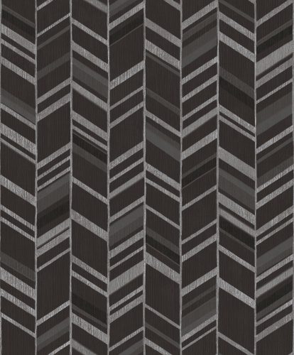 Galerie SPECIAL FX 2 vinyl, vlies anyagú, ezüst, fekete színű, 3d, geometriai, Modern tapéta