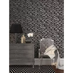   Galerie SPECIAL FX 2 vinyl, vlies anyagú, ezüst, fekete színű, 3d, geometriai, Modern tapéta