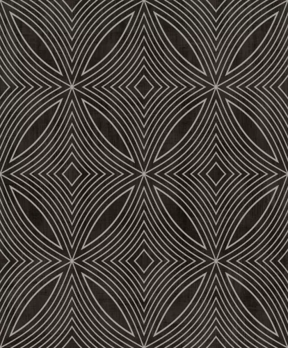 Galerie SPECIAL FX 2 vinyl, vlies anyagú, fekete, ezüst színű, geometriai, Modern tapéta
