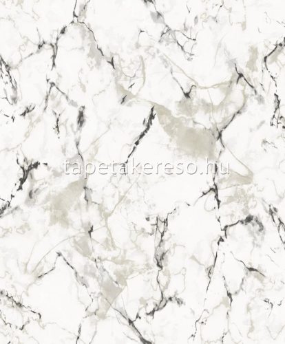 Galeria Wallcoverings Natural Fx 2 vlies, vinyl anyagú fehér, szürke, fekete, ezüst színű márványos modern tapéta