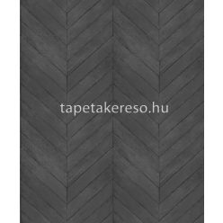  Galeria Wallcoverings Natural Fx 2 vlies, vinyl anyagú szürke, fekete színű chevron, famintás modern tapéta
