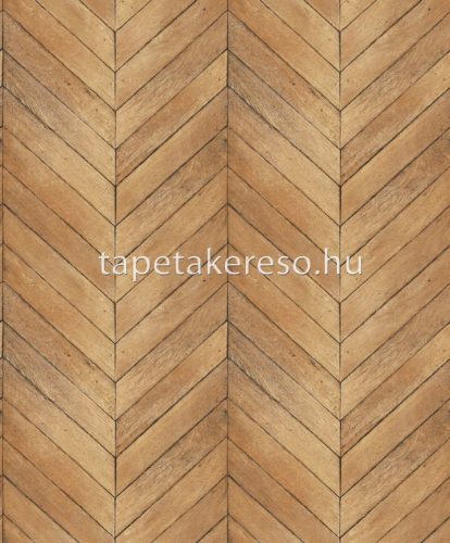 Galeria Wallcoverings Natural Fx 2 vlies, vinyl anyagú barna színű chevron, famintás modern tapéta