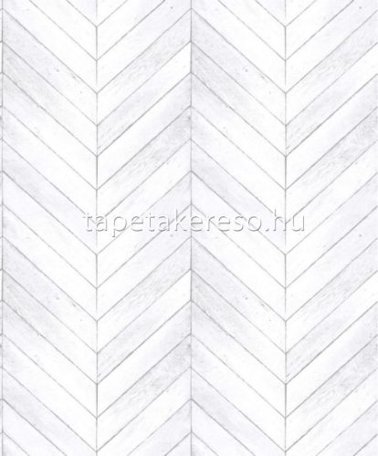 Galeria Wallcoverings Natural Fx 2 vlies, vinyl anyagú fehér, szürke színű chevron, famintás modern tapéta